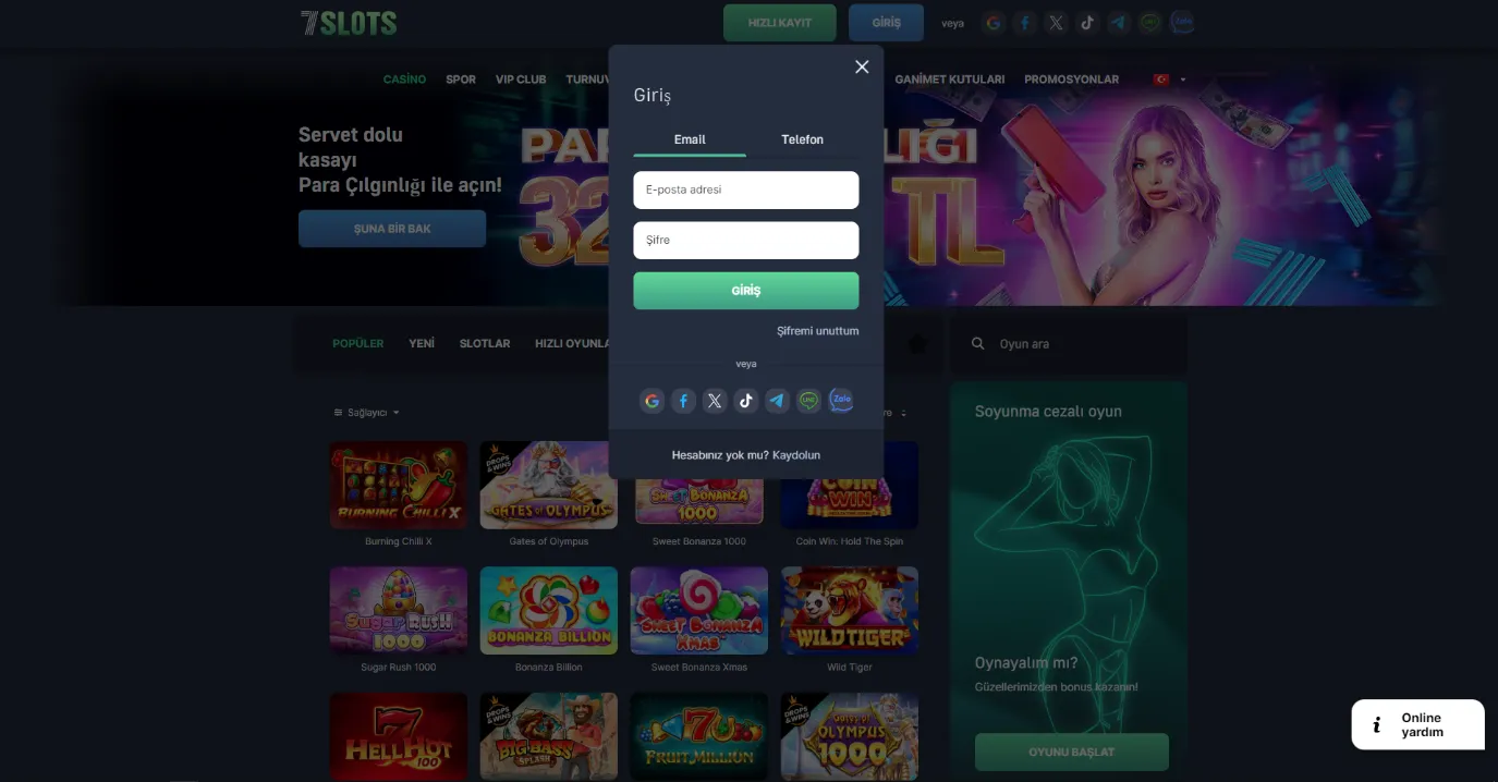 7slots hesabına genel bakış 7slots hesap